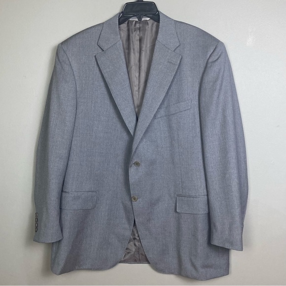CANALI blazer sportcoat men's 40R giacca uomo gray 2 button wool solid - Picture 1 of 14